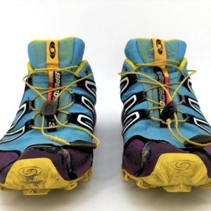 Salomon Speedcross 3 Trail Running Hiking Shoes Blue Purple Yellow Women's US 9